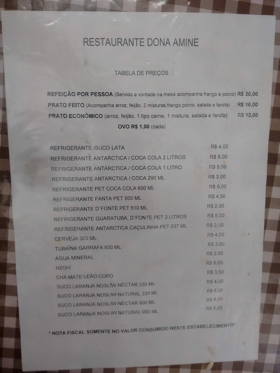 Menu Restaurante Dona Amine-1